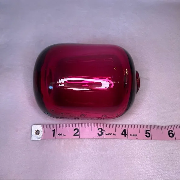 Vintage Pilgrim Hand Blown Cranberry Glass Bud Vase - Picture 2 of 4